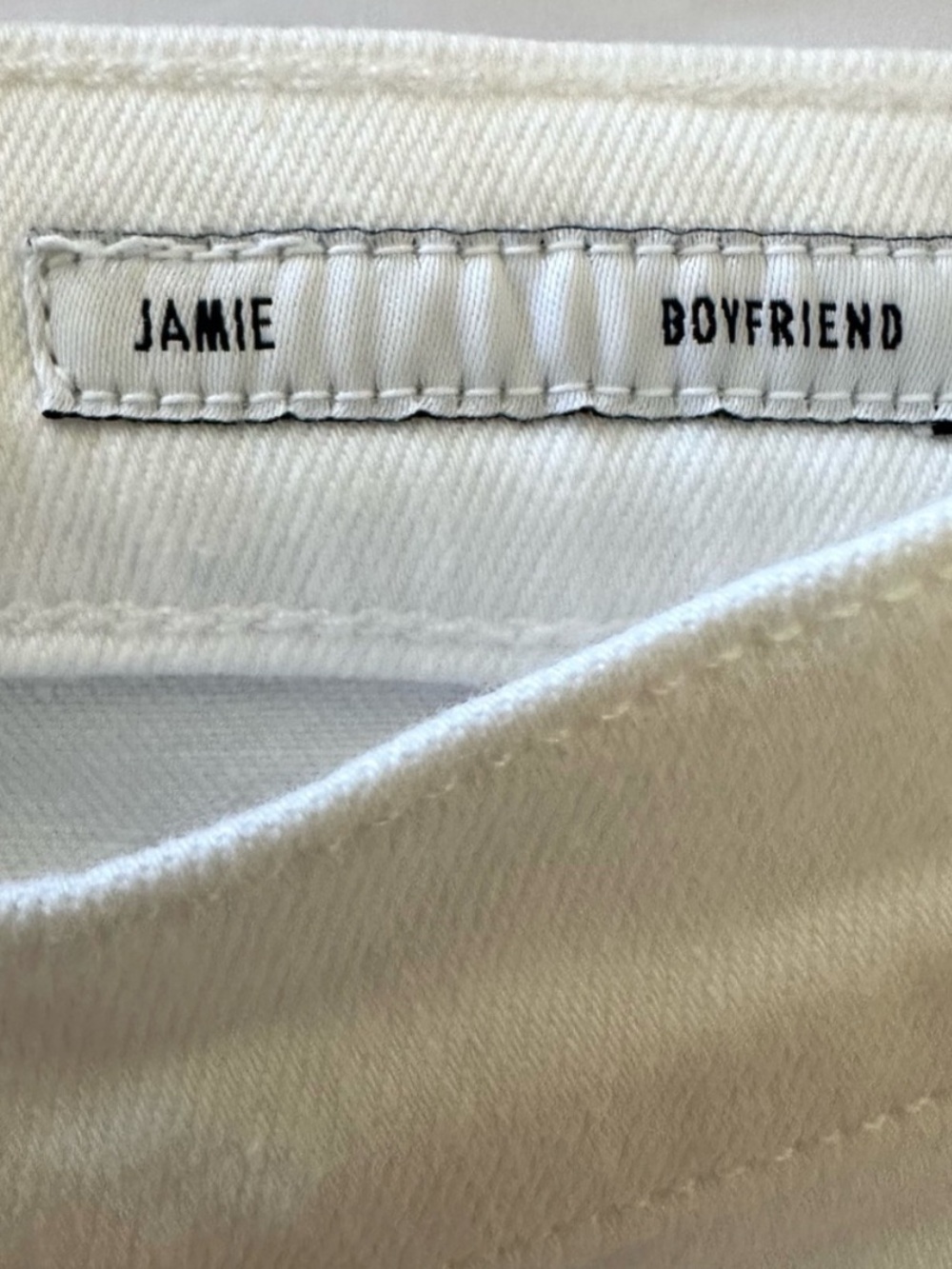 Edwin Jamie Boyfriend Relaxed Fit Denim Jean Pants, Optic White, Size 27, NWT - Picture 10 of 14